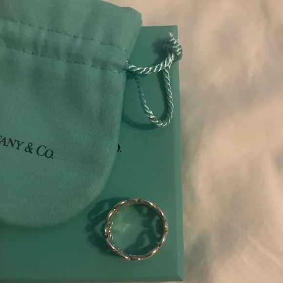 Tiffany & Co Paloma Venezia Goldoni Heart Ring - - Silver Sz8 - Picture 4 of 9